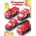 Игровой набор парковка с пожарными машинками - 4 шт
