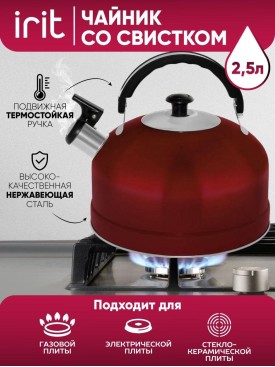 Чайник со свистком для плиты IRH-418 2,5 литра на кухню