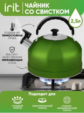 Чайник со свистком для плиты IRH-413 2,5 литра на кухню
