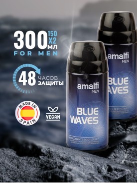 Дезодорант мужской спрей от запаха пота Blue Waves, 2 шт
