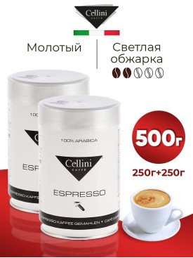 Набор кофе молотый Арабика 100% Espresso 500гр (250г х2)